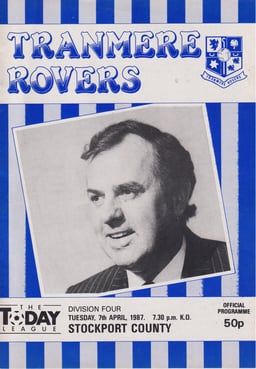 Tranmere Rovers v Stockport County Match Programme 1987-04-07